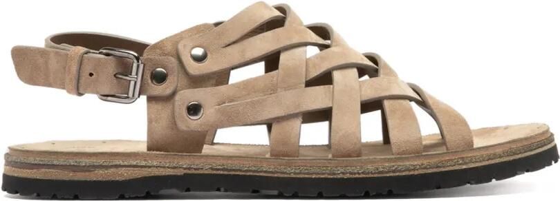 Officine Creative Chios geweven leren sandalen Beige