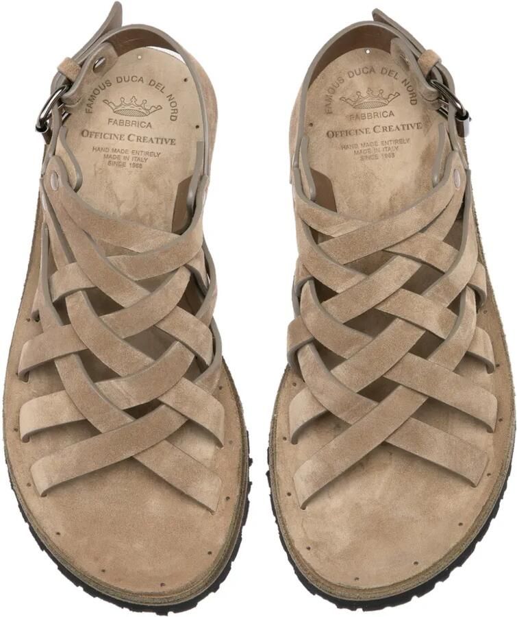 Officine Creative Chios geweven leren sandalen Beige - Foto 2