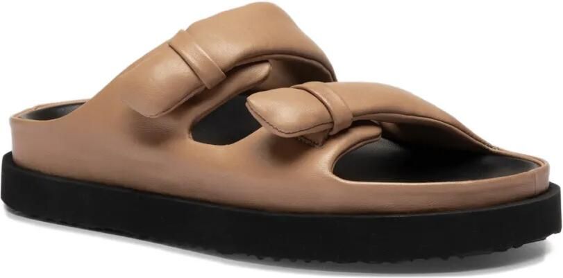 Officine Creative Chora gewatteerde leren slippers Beige - Foto 4