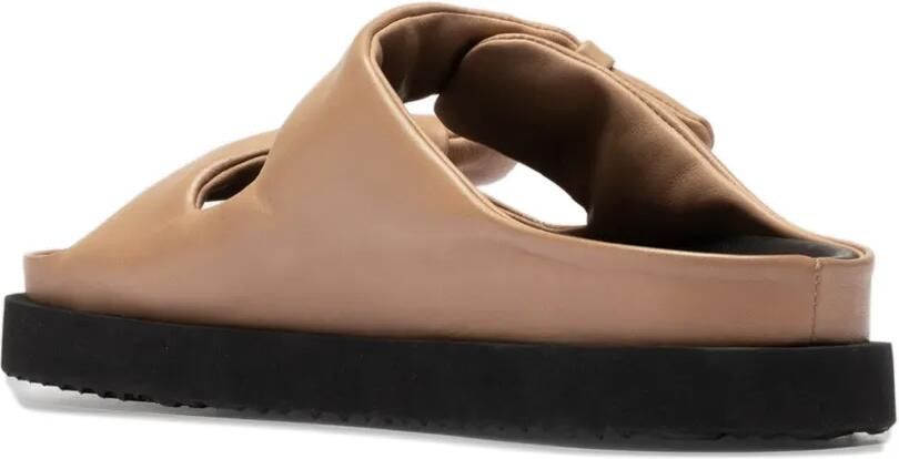 Officine Creative Chora gewatteerde leren slippers Beige - Foto 3