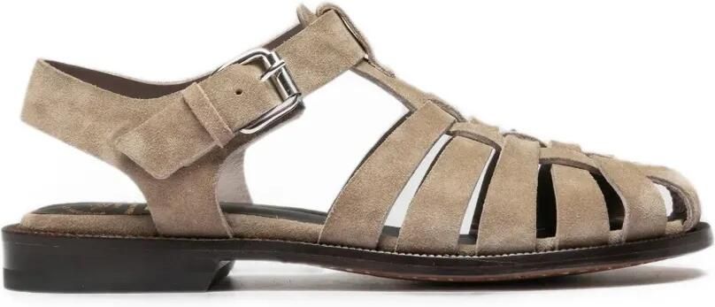 Officine Creative Emerald 013 gekooide sandalen met gespsluiting Beige