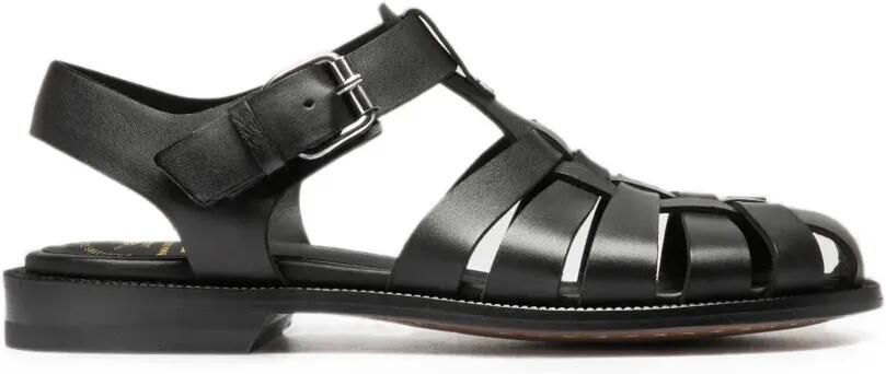 Officine Creative Emerald leren sandalen in kooistijl Zwart
