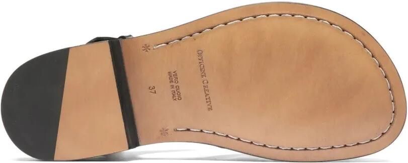 Officine Creative Emerald leren sandalen in kooistijl Zwart - Foto 4