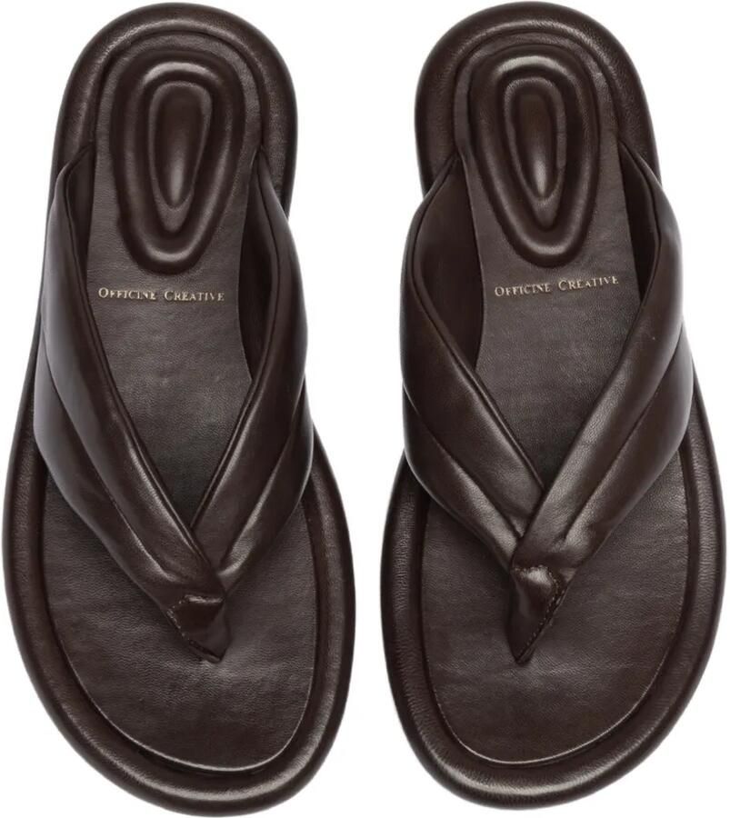 Officine Creative Estens 112 gewatteerde leren sandalen Bruin - Foto 2