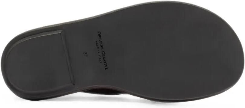 Officine Creative Estens 112 gewatteerde leren sandalen Bruin - Foto 3