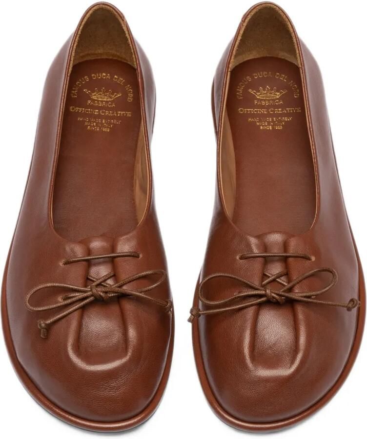 Officine Creative Fontayne bow-detail ballet flats Bruin - Foto 2