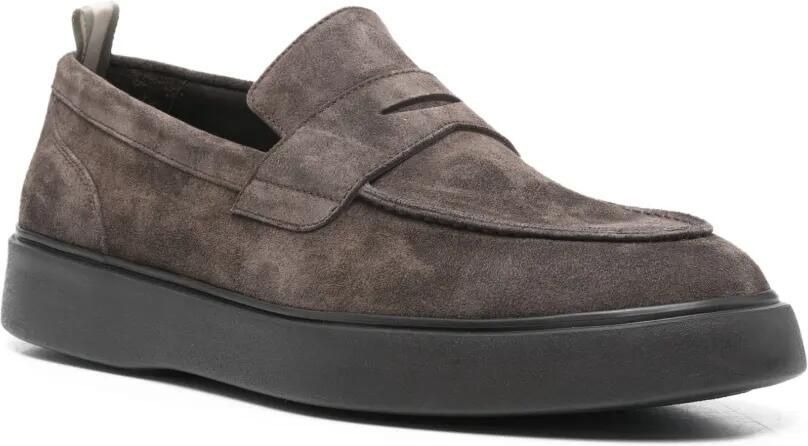 Officine Creative Frame 001 suède penny loafers Bruin - Foto 2