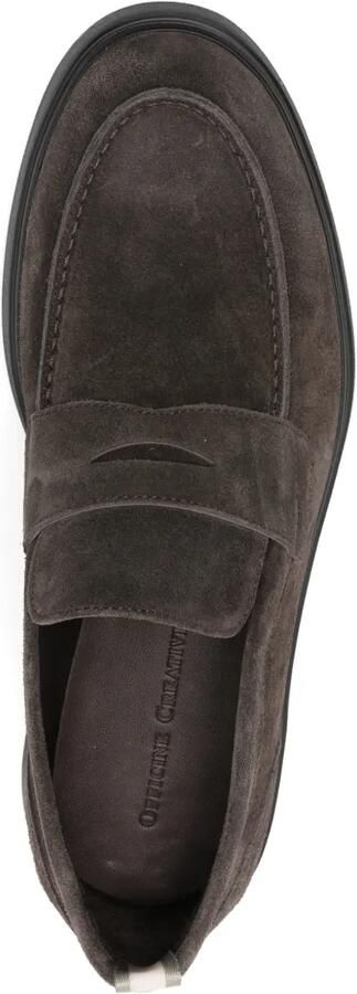 Officine Creative Frame 001 suède penny loafers Bruin - Foto 4