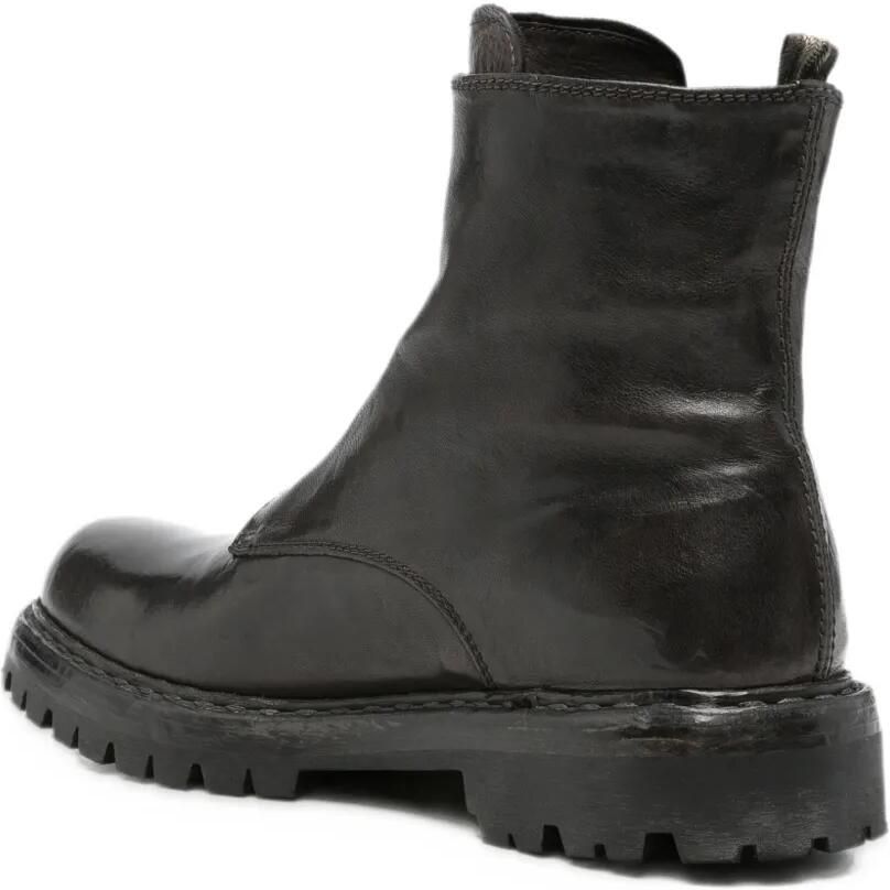 Officine Creative front-zip lug-sole ankle boots Grijs - Foto 2