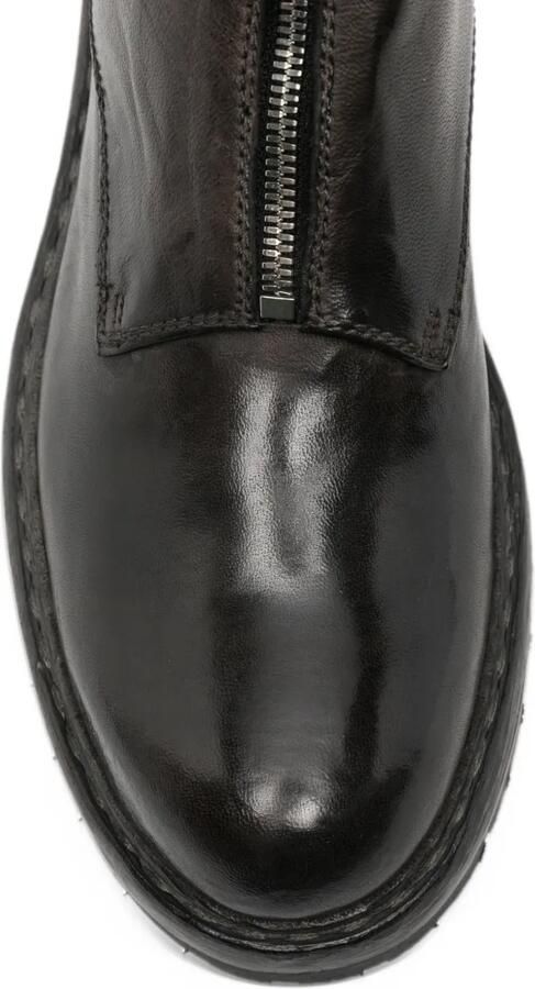 Officine Creative front-zip lug-sole ankle boots Grijs - Foto 4