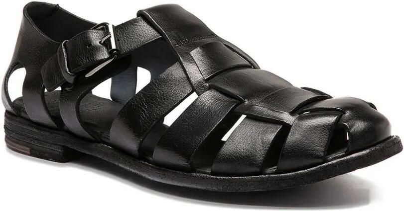 Officine Creative Geweven sandalen met gesp Zwart - Foto 3