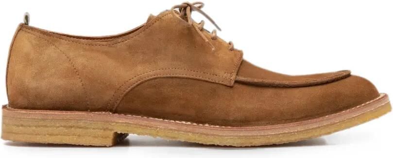Officine Creative History suède derby schoenen met platte neus Bruin