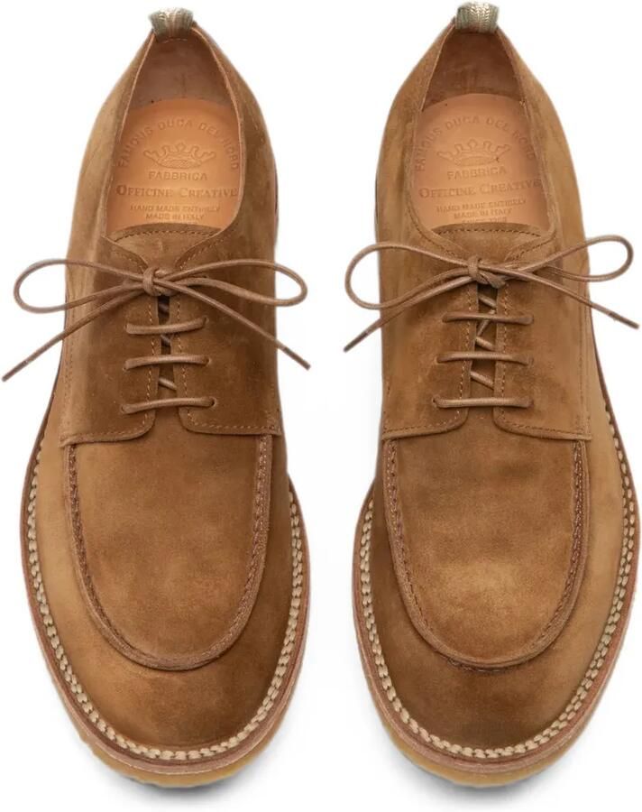 Officine Creative History suède derby schoenen met platte neus Bruin - Foto 2