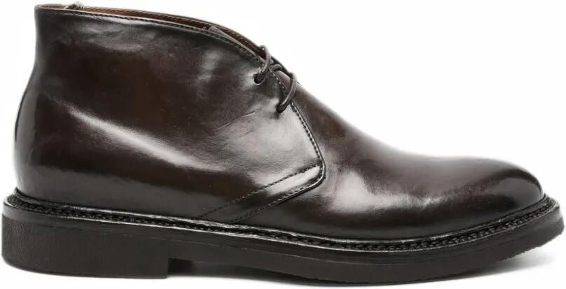 Officine Creative lace-up leather boots Bruin