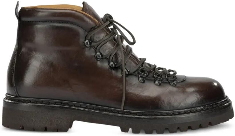 Officine Creative lace-up leather boots Bruin