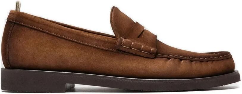 Officine Creative Leren loafers met vlakken Bruin