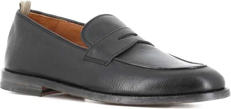 Officine Creative Leren penny loafers met lus Zwart - Foto 3