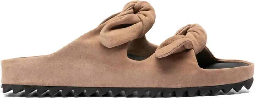 Officine Creative Leren sandalen met knoopdetail Beige