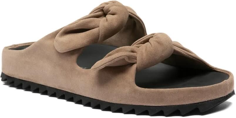 Officine Creative Leren sandalen met knoopdetail Beige - Foto 3