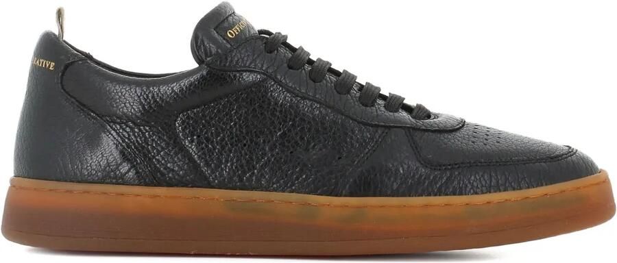 Officine Creative Leren sneakers met textuur Zwart