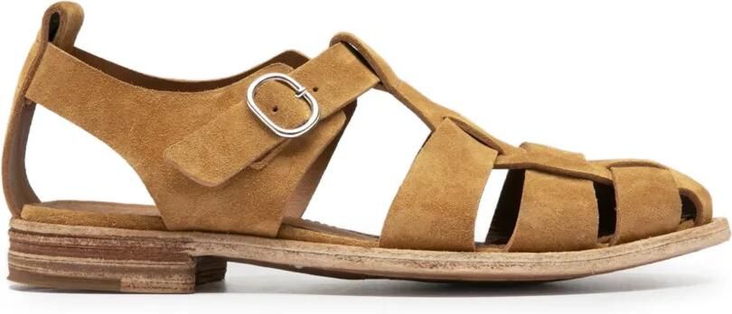 Officine Creative Lexikon 536 cage-style flat sandals Bruin