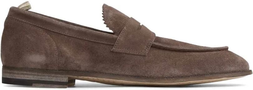 Officine Creative Loafers met gewelfd detail en penny bandje Bruin