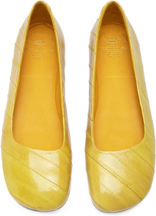 Officine Creative Meredith 003 panelled-leather ballet flats Geel - Foto 2
