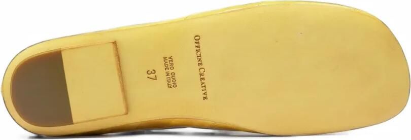 Officine Creative Meredith 003 panelled-leather ballet flats Geel - Foto 5