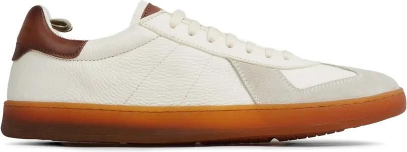 Officine Creative Militia 001 leren sneakers met vlakken Wit