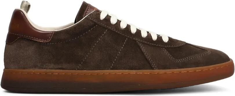Officine Creative Militia 002 suède sneakers met leren vlakken Bruin