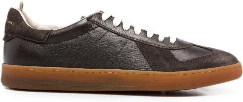 Officine Creative Militia sneakers met vlakken Bruin