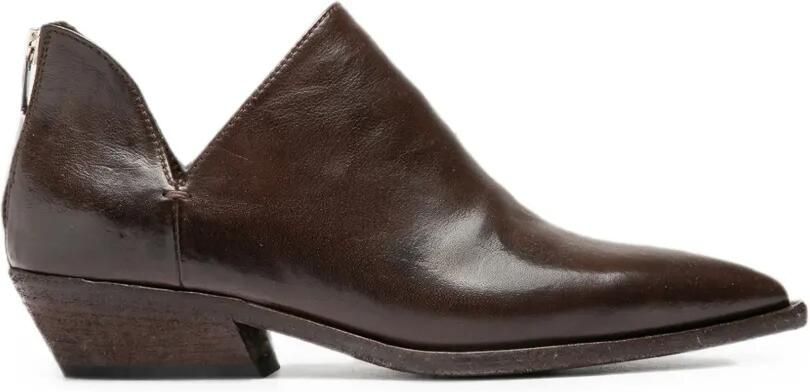 Officine Creative Noelie DD 106 leren enkellaarzen Bruin