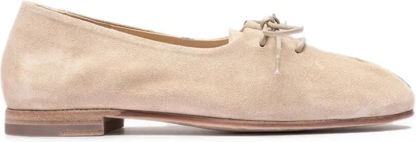 Officine Creative Oliver ballerina's met veters Beige