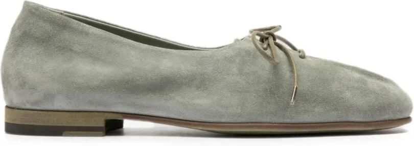 Officine Creative Oliver ballerina's met veters Groen