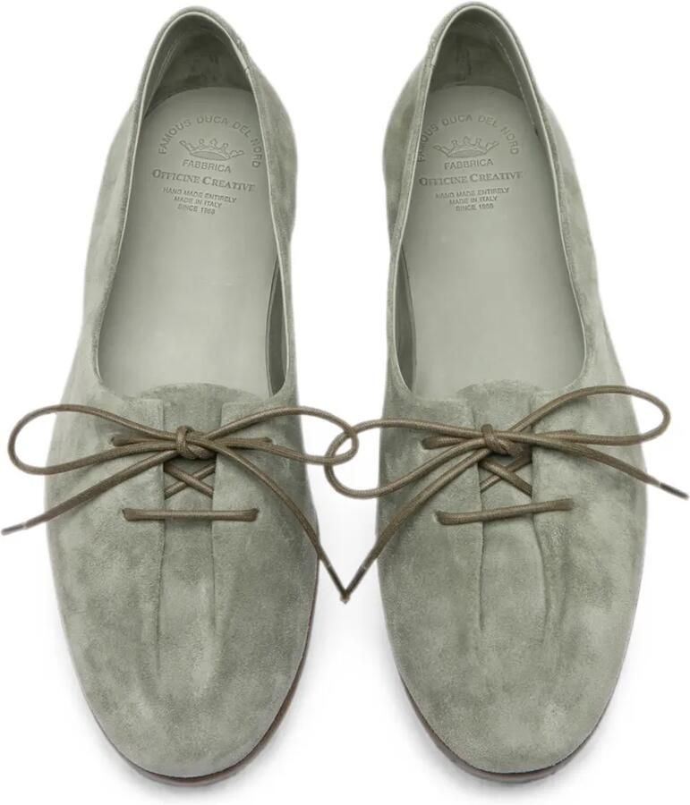 Officine Creative Oliver ballerina's met veters Groen - Foto 2