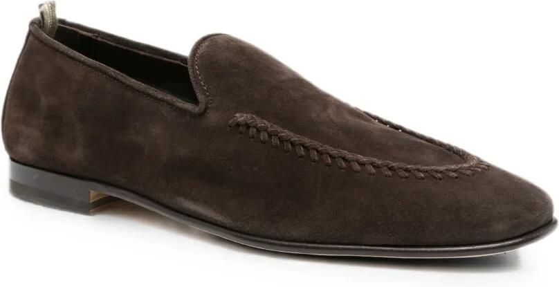 Officine Creative Oliver loafers met gevlochten afwerking Bruin