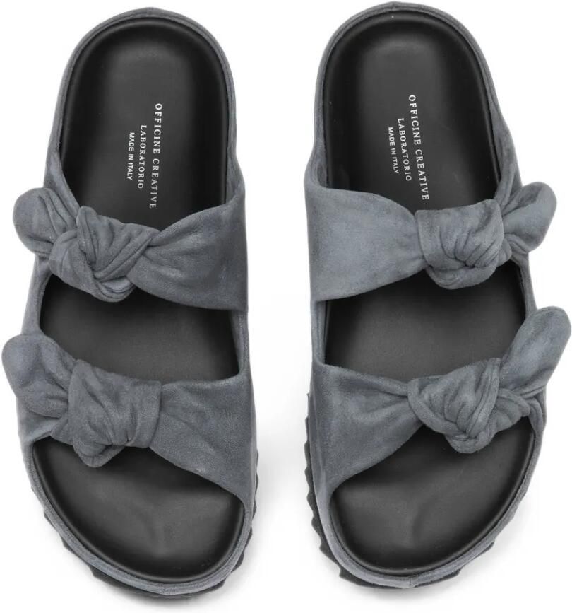 Officine Creative Pelagie 021 suède sandalen met geknoopt detail Blauw - Foto 2