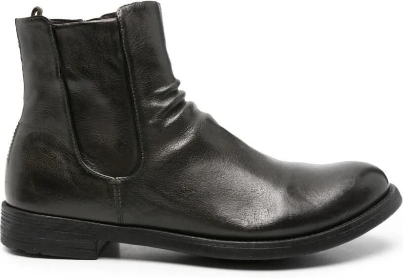 Officine Creative ruched leather boots Zwart