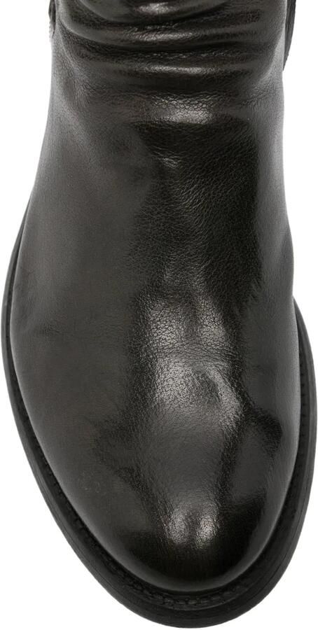 Officine Creative ruched leather boots Zwart - Foto 3