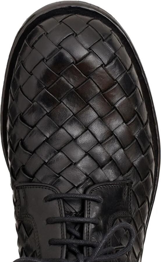 Officine Creative Rugged 007 leren derby schoenen Zwart