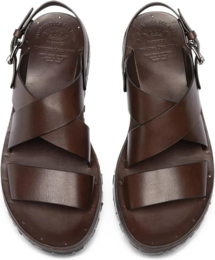 Officine Creative Sandalen met kruisbandjes Bruin - Foto 2