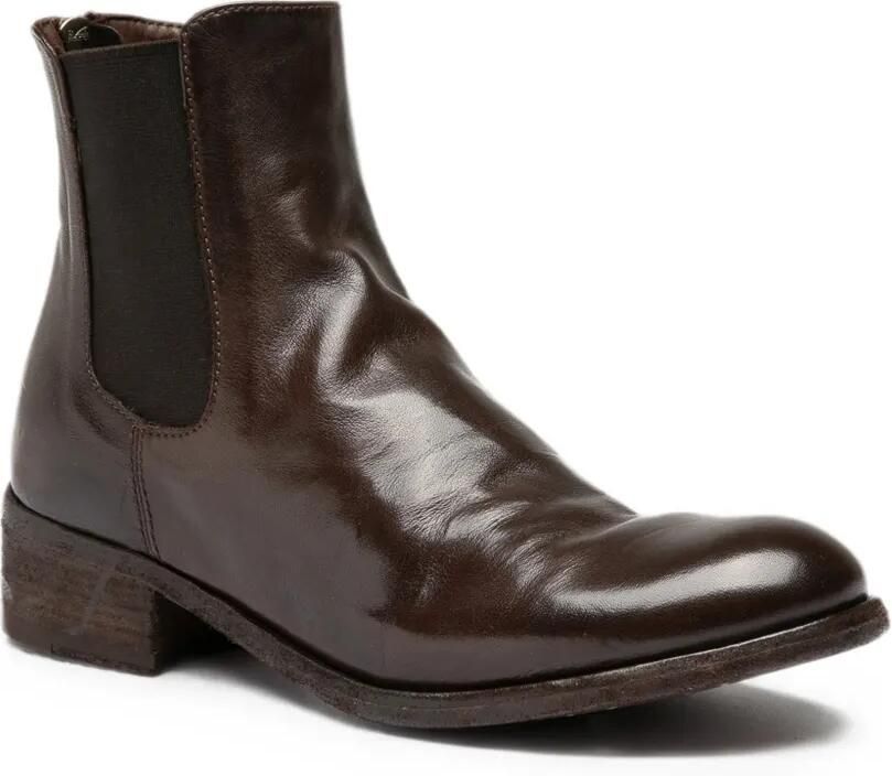 Officine Creative Shantel leren enkellaarzen Bruin - Foto 3