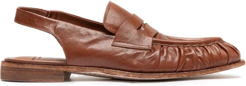 Officine Creative Solitude 102 gesmockte slingback pumps Bruin