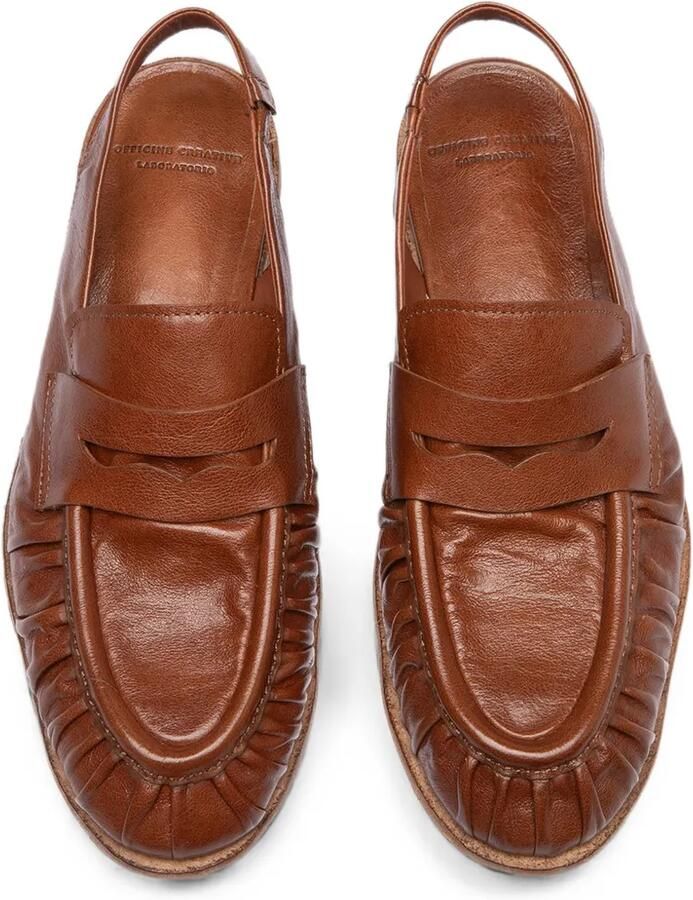 Officine Creative Solitude 102 gesmockte slingback pumps Bruin - Foto 2