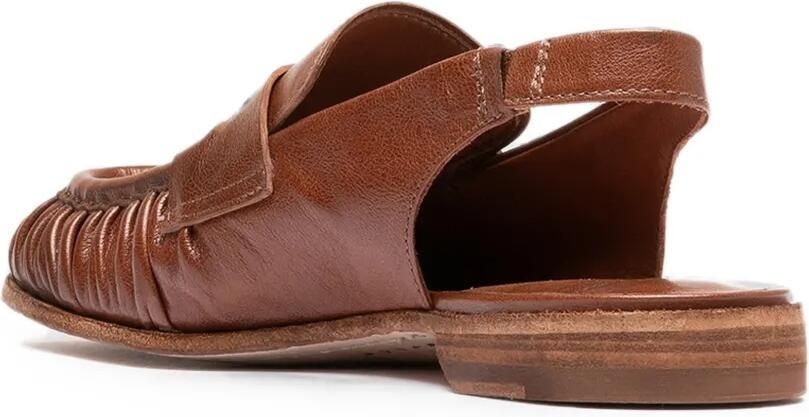 Officine Creative Solitude 102 gesmockte slingback pumps Bruin - Foto 3