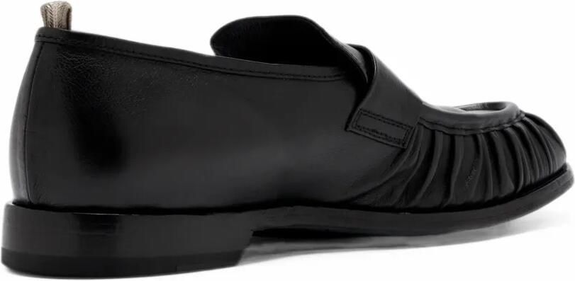 Officine Creative Sound ruched leather penny loafers Zwart - Foto 4