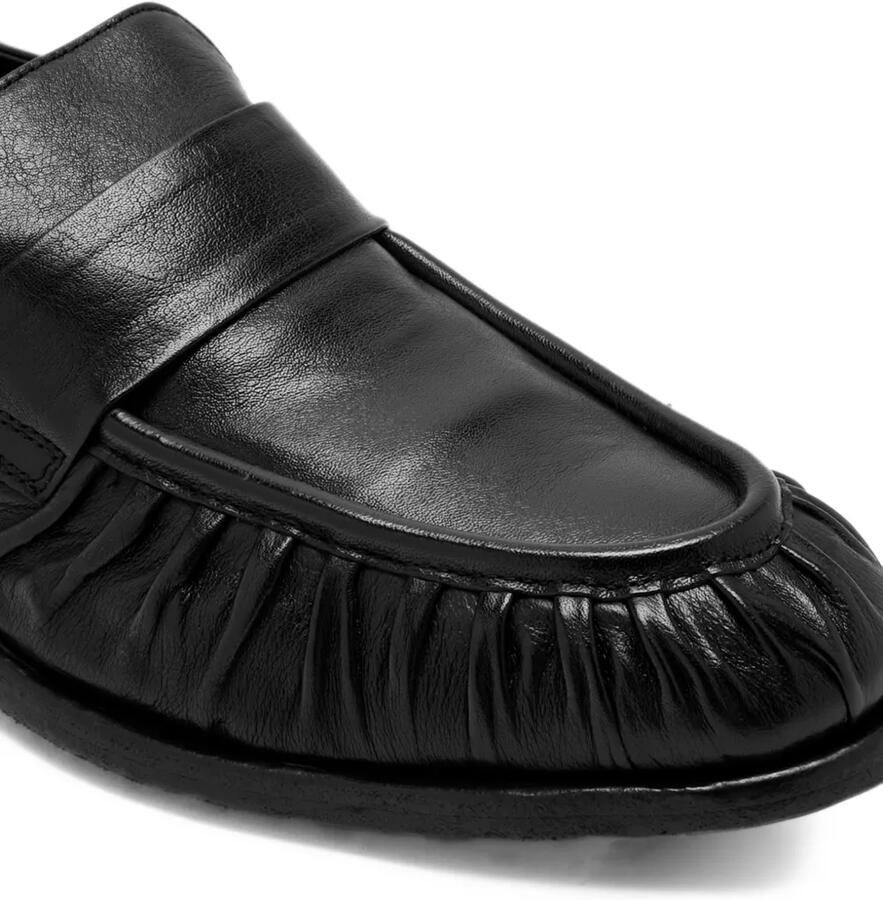 Officine Creative Sound ruched leather penny loafers Zwart - Foto 2
