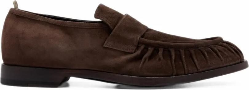 Officine Creative Sound008 ruched loafers Bruin