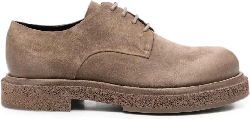 Officine Creative Suède derby schoenen met chunky zool Bruin