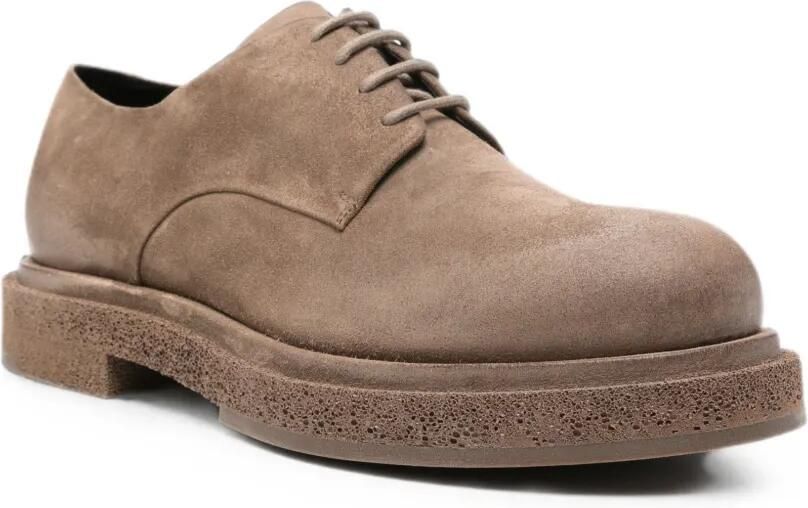 Officine Creative Suède derby schoenen met chunky zool Bruin - Foto 2